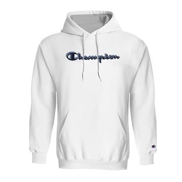 Blusão de Moletom com Capuz Champion Canguru Shadow Script - Masculino