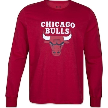 Camiseta New Era Manga Longa Nba Chicago Bulls Core - Masculina