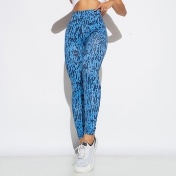 Calça Legging Honey Be Estampada Fundo com Escrita - Feminina