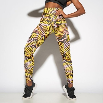 Calça Legging Honey Be Fitness Estampada Digital Fundo - Feminina