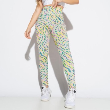 Calça Legging Honey Be Fitness Estampada Ondulado - Feminina