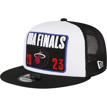 BONÉ ABA RETA NEW ERA 9FIFTY NBA FINALS EDITION LOCKER ROOM MIAMI HEAT - SNAPBACK - ADULTO