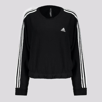 Blusão de Moletom com Capuz Cropped adidas 3 Stripes - Feminino