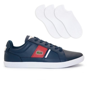 Tênis Lacoste Europa - Masculino + 3 Pares de Meias Selene Esportivas
