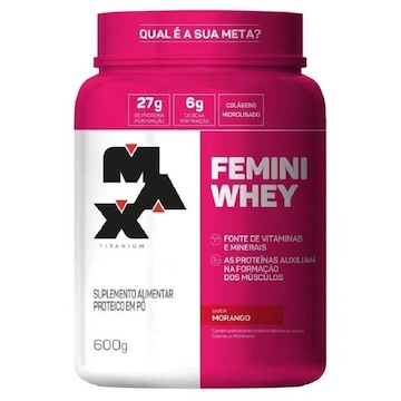 Whey Protein Femini Whey Max Titanium 600g Chocolate