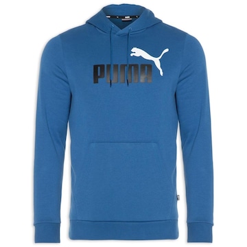 Blusão Puma com Capuz Masculino Essentials Big Logo