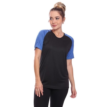 Camiseta de Treino Whats Wear Raglan Dry Fit Proteção Solar Uv - Feminina