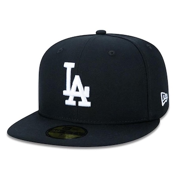 Boné New Era 59FIFTY Los Angeles Dodgers Aba Reta Preto