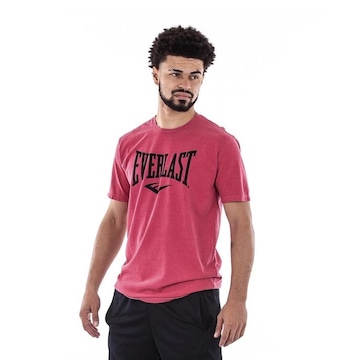 Camiseta Everlast Fundamentals Vermelho com Logo - Masculina