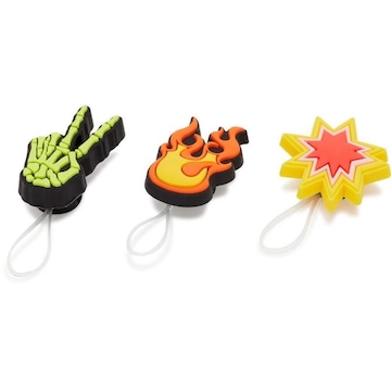 Kit Jibbitz Crocs para Tira da Sandália Esqueleto - 3 Unidades