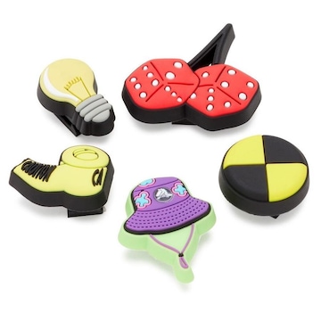 Kit Jibbitz Crocs para Cadarço Cordão de Isolamento - 5 Unidades