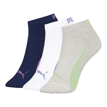 Kit de Meia Sapatilha Puma com 3 Pares - Feminino