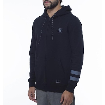 Blusão de Moletom com Capuz Hurley Aberto Circle Icon Bp - Masculino