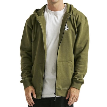 Blusão de Moletom com Capuz Volcom Aberto Iconic - Masculino