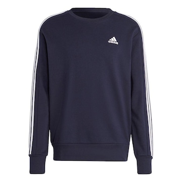 Blusão de Moletinho sem Capuz adidas Essentials 3-Stripes - Masculina