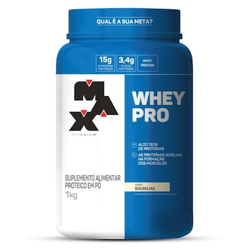 Whey Pro Concentrado Max Titanium- Baunilha - 1Kg