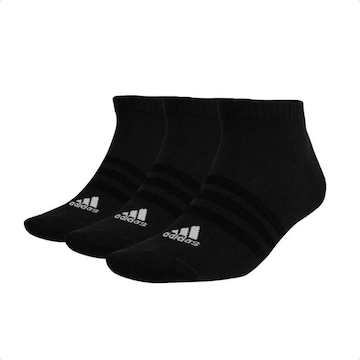 Kit Meias Cano Alto adidas Sportswear No Show - 3 Pares - Adulto