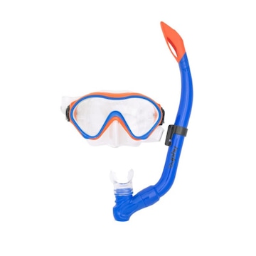 Kit de Mergulho Hydro Star: Máscara + Snorkel Junior Escuto Uv E Anti Embaçamento  - Infantil