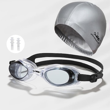 Kit de Natação Gold Sports: Óculos New Shark + Touca + Protetor de Ouvido - Infantil
