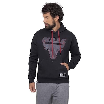 Blusão de Moletom NBA Canguru Chicago Bulls Matrix - Masculina