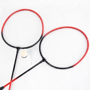 Kit Badminton Completo 4 Raquetes, 3 Petecas, Rede E Suporte