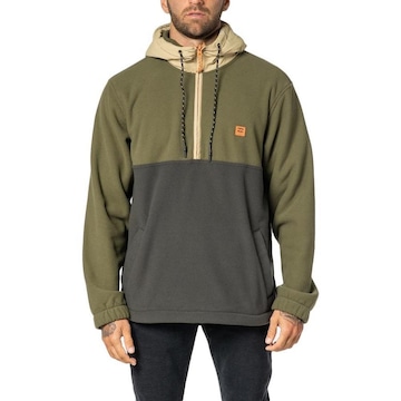 Blusão de Moletom Billabong Aberto Boundary Pullover Militay - Masculino