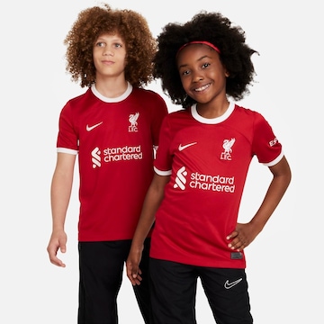 Camisa Liverpool I 2023/24 Torcedor Pro Nike - Infantil