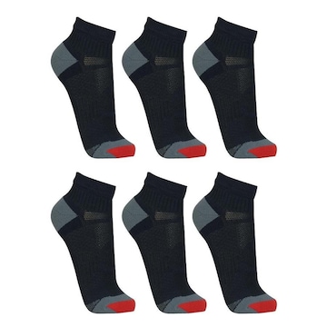 Kit Meias Cano Curto Lupo Slim Running Com 6 Pares - Adulto