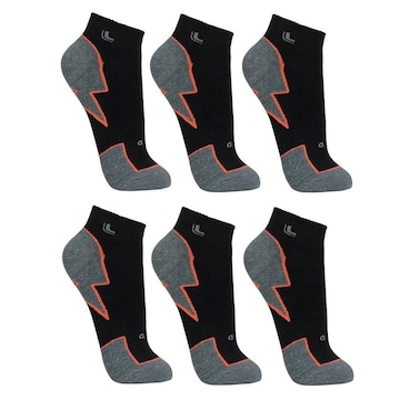 Kit Meias Cano Curto Lupo Running Performance Com 6 Pares - Adulto