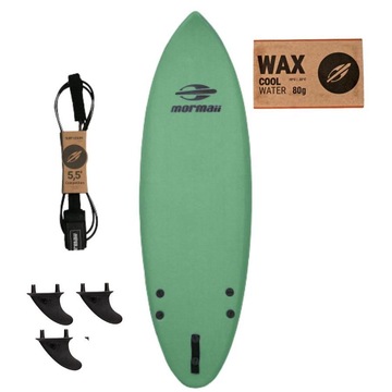Kit Prancha Surf Soft Mormaii 6´0 + Parafina + Leash
