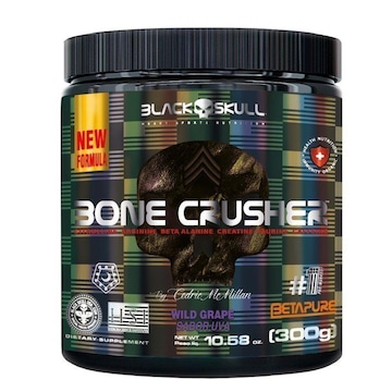 Pré Treino Black Skull Bone Crusher - 300g - Blackberry Lemonade