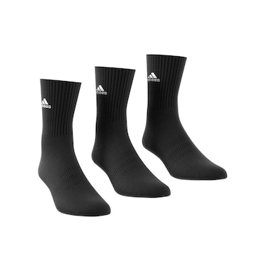 Kit de Meias Cano Alto adidas Cushioned Crew - 3 Pares - Adulto