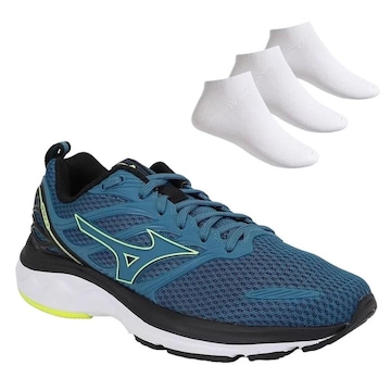 Kit Tênis Mizuno Space 3 + 3 Pares de Meias - Masculino