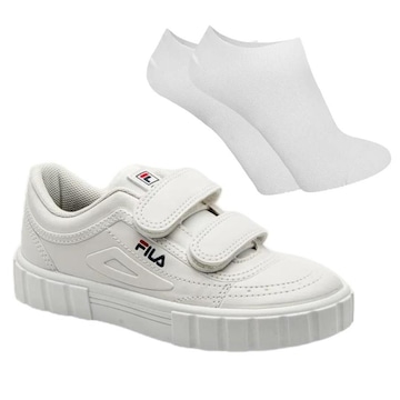 Kit Tênis Fila Classic Court Vlc + Meia - Infantil