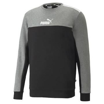 Blusão de Moletom Puma Ess+ Block Crew - Masculino