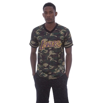 Camiseta Mitchell & Ness Swingman Camuflada Los Angeles Lakers - Masculina