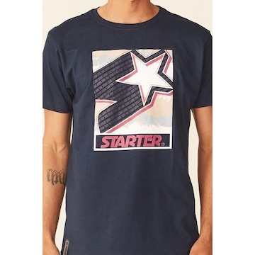 Camiseta Starter Estampada Azul Marinho - Masculino