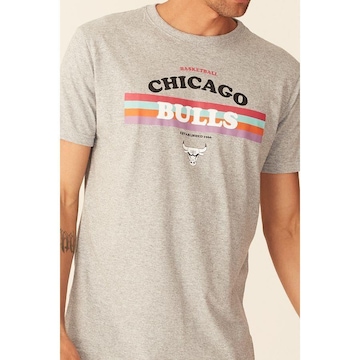 Camiseta NBA Estampada Chicago Bulls Casual - Masculina