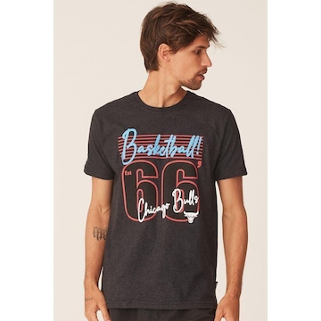 Camiseta NBA Estampada Chicago Bulls Casual - Masculina