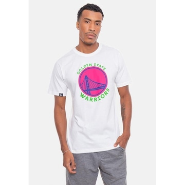 Camiseta Nba Neon Colors Golden State Warriors - Masculina