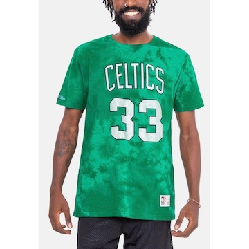 Camiseta Mitchell & Ness Galaxy Tie Dye Boston Celtics Larry Bird - Masculina