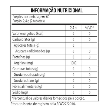 Larginine Aminoácido Black Skull - 120 Tabletes