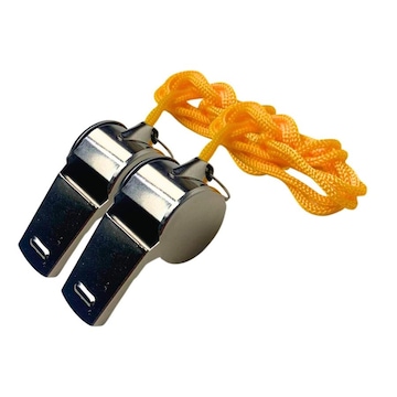 Apito Western Metal Profissional Esportivo Com Cordão - 2 Unidades