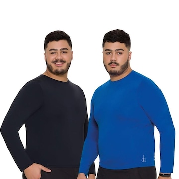 Camisas Térmica Selene Proteção Uv Plus Size - 2 Unidades - Masculina