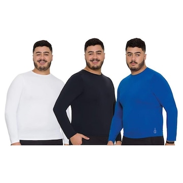 Camisas Térmica Selene Proteção Uv Plus Size - 3 Unidades - Masculina