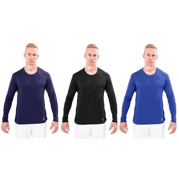 Kit Camisas Térmica Selene Proteção Uv50+ - 3 Unidades - Masculina