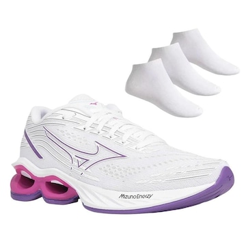 Tênis Mizuno Wave Creation 24 - Feminino + 3 Pares de Meias