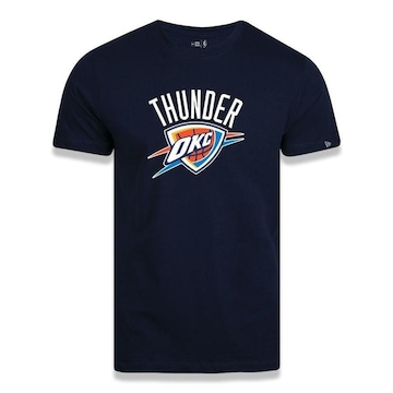 Camiseta New Era Oklahoma City Thunder Basic Logo Nba - Masculina