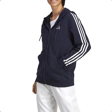 Jaqueta com Capuz adidas Regular Essentials 3-Stripes - Feminina