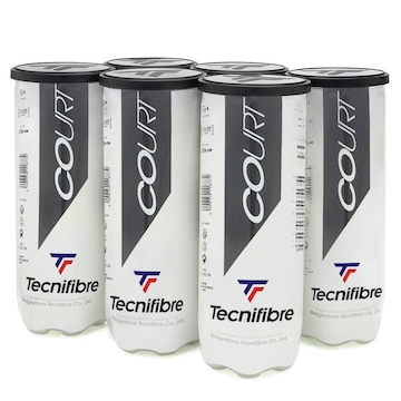 Bola de Tênis Tecnifibre Court - Pack com 06 Tubos